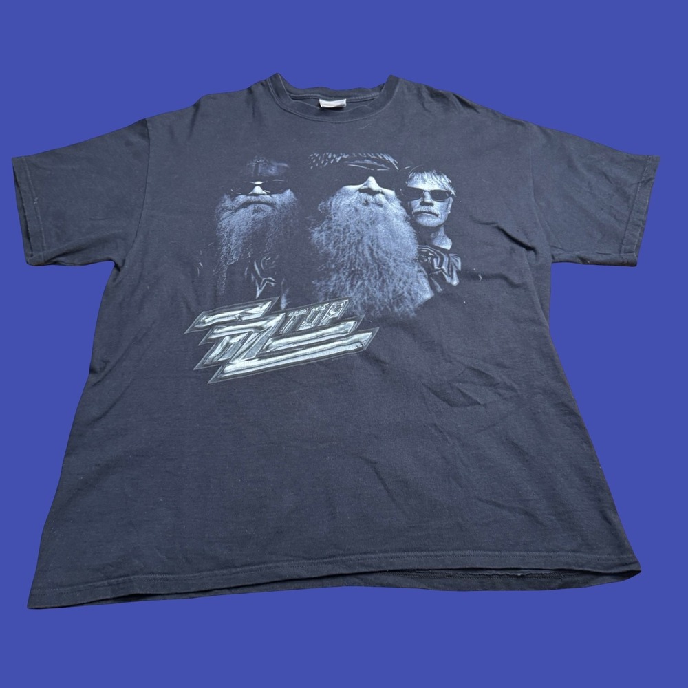 ZZ Top 2005 US Tour Black Band Tee XL Rock N Roll Graphic Vintage Y2K T Shirt